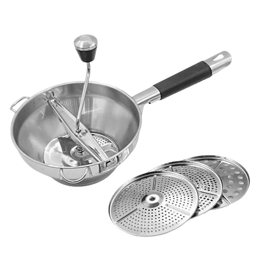 Stainless Steel Food Mill with Crank Handle Default Title