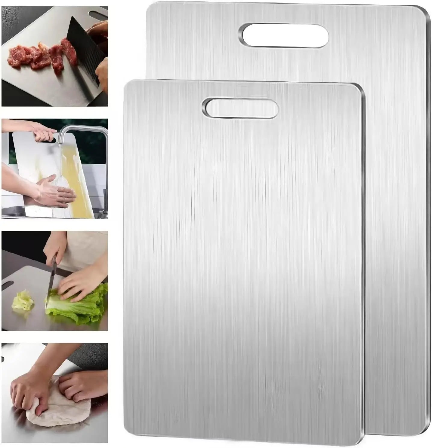 Thickened Stainless Steel Double-Sided Chopping Board