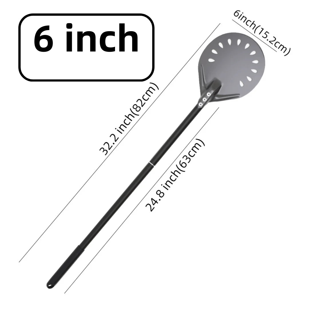 Aluminium Pizza Peel & Turning Paddle 6" Pizza Peel— Black