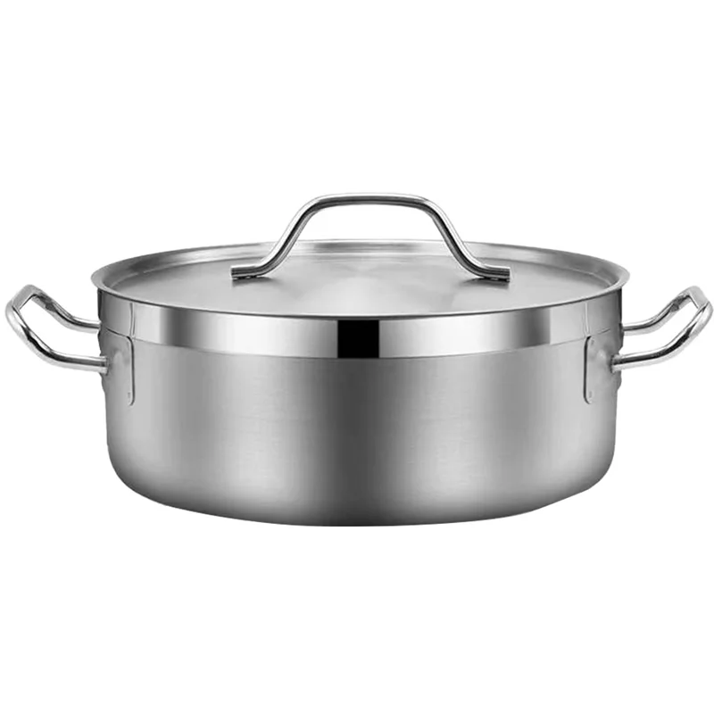 Stainless Steel Sauté Pan with Lid & Dual Handles – Durable, Even-Heat Deep Pan for Sautéing, Frying, Searing, Stewing, Simmering & One-Pot Meals – Compatible with Gas, Induction & Electric Stoves – Available in 26cm