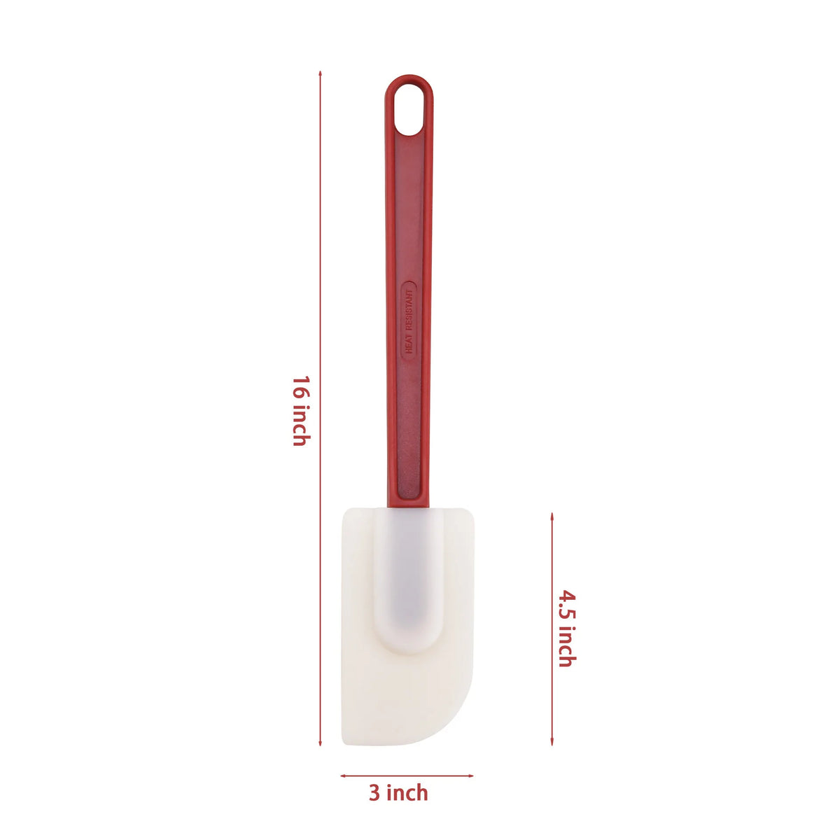 Heat Resistant Silicone Rubber Spatula – Non-Stick High Temperature Scraper – Ideal for Baking, Stirring & Scraping Bowls Clean