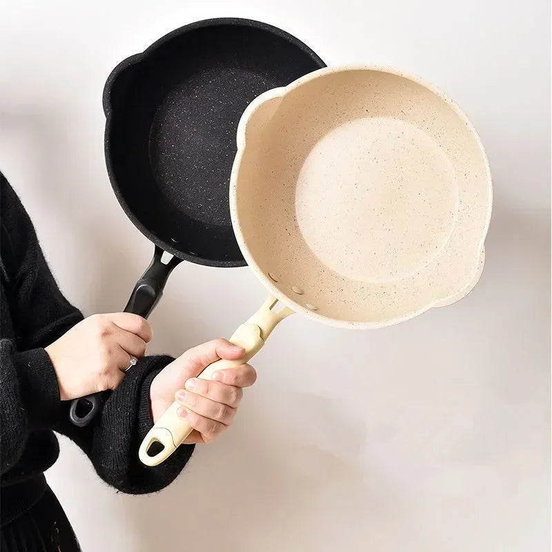 Beige Maifan Stone Non-Stick Wok – Aluminium Stir-Fry Pan with Soft-Touch Handle & 3-Layer Base – Perfect for Healthy Low-Oil Cooking – Available in 20cm, 24cm, 26cm & 28cm