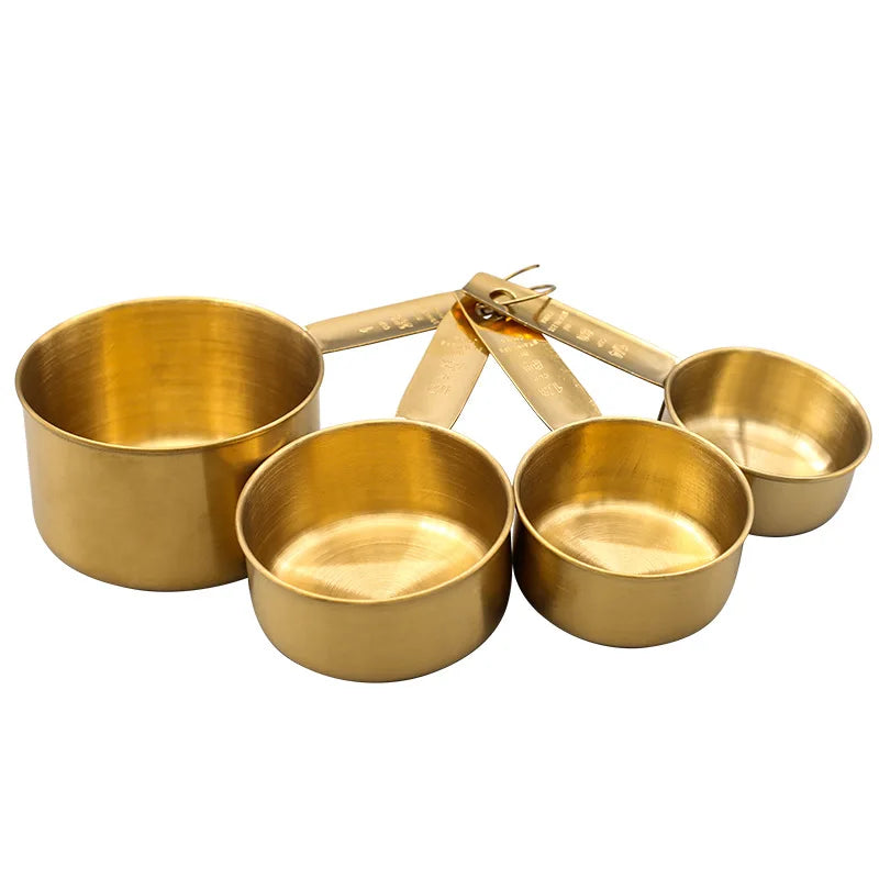 4-Piece Stainless Steel Measuring Cup & Spoon Set