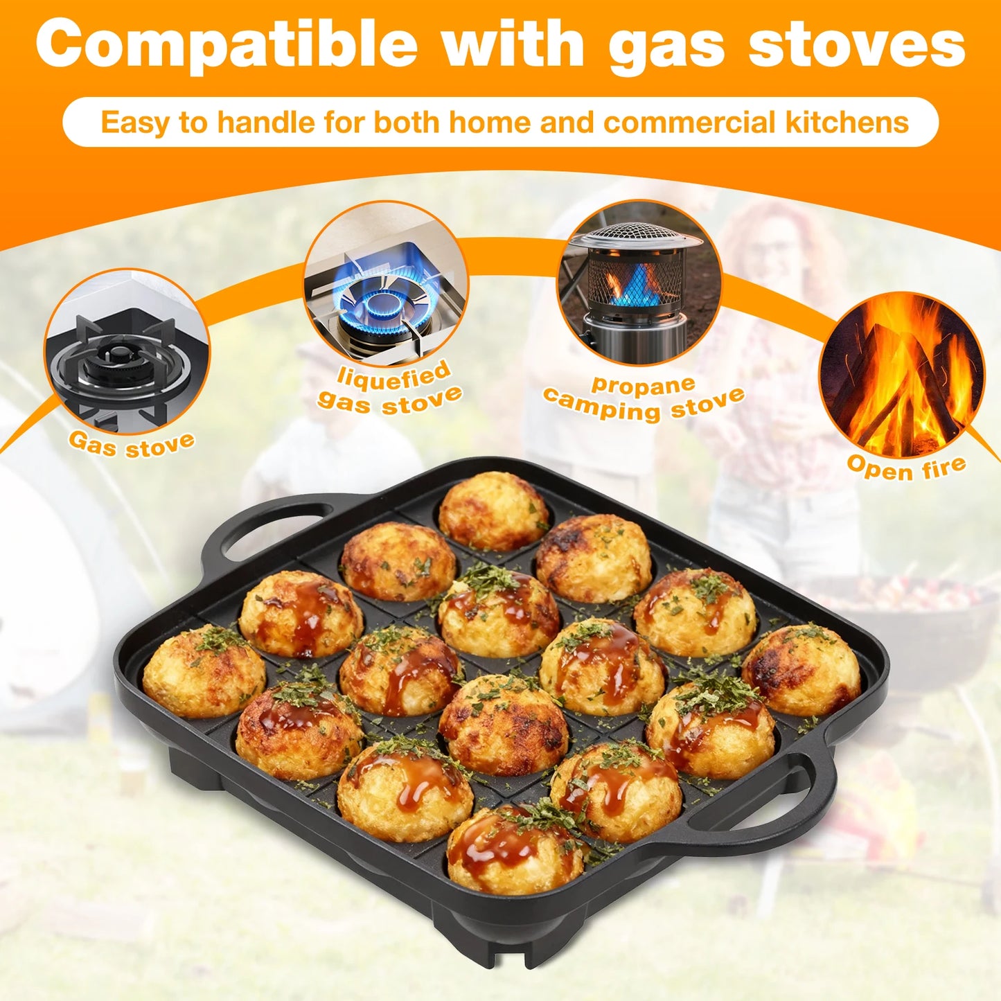 Takoyaki Pan — 16 Hole