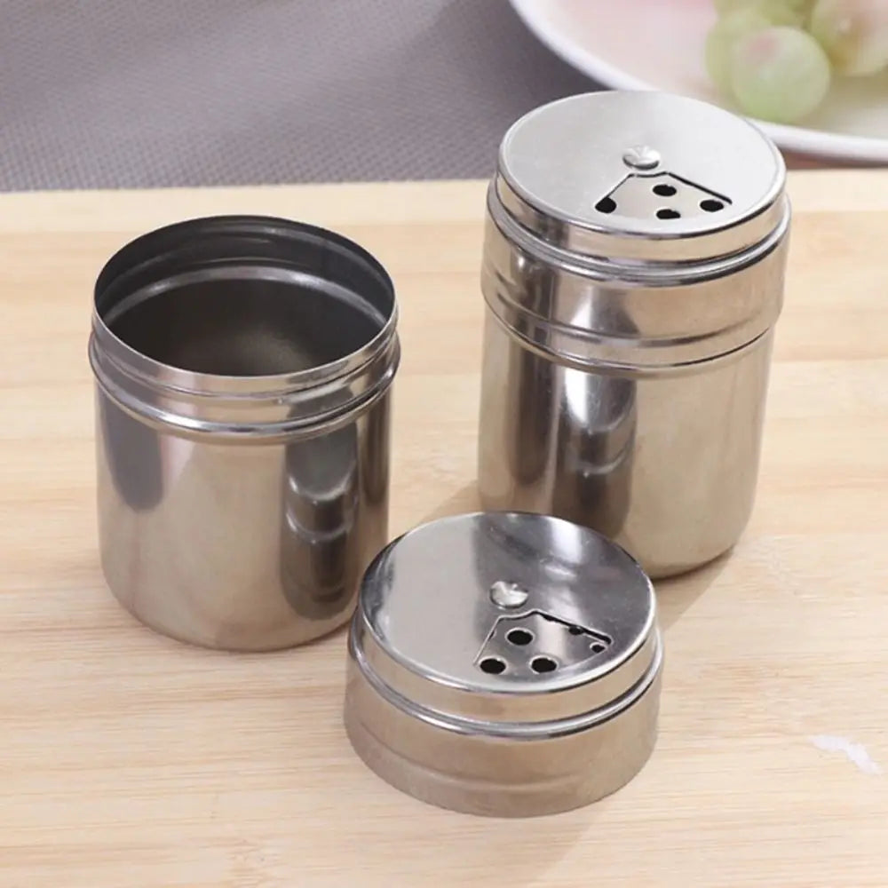 Stainless Steel Salt & Pepper Shaker with Rotating Lid – Seasoning Jar & Spice Dispenser – Great for Salt, Sugar, Pepper & Spices – Available in Small, Medium & Large
