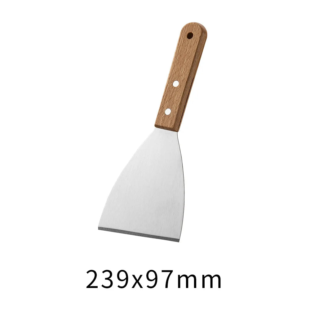 Stainless Steel Griddle Spatula Griddle Cleaning Scraper Angled Grill Scraper