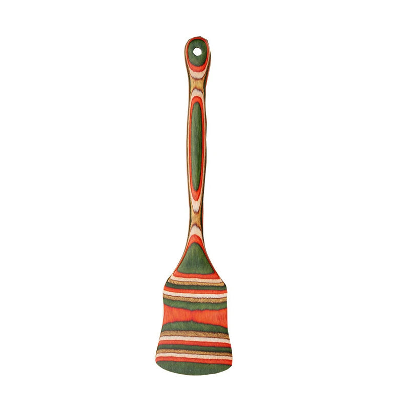Pakkawood Wooden Cooking Spoons & Serving Utensils – Nonstick-Safe Salad Servers & Kitchen Utensil Set – Best for Cooking & Serving