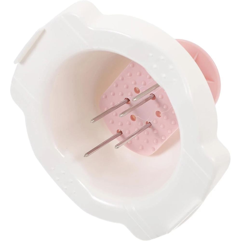 Stainless Steel Finger Guard Food Holder – Anti-Cut Hand Protector for Mandoline Slicers – Best for Slicing Potatoes, Onions & Carrots Safely – Available in Pink & Blue Colours