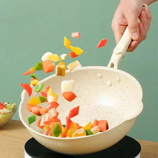 Maifan Stone Coated Non-Stick Pan with Non-Slip Handle  –  Ideal Skillet for Eggs, Pancakes, Omelettes, Sautéing, Sauces, Searing, Stir-Fry & One-Pan Meals – Compatible with Induction & Gas Stoves