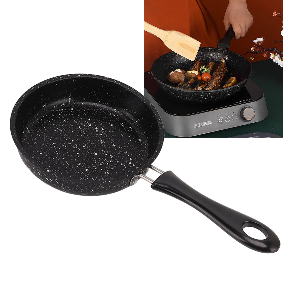 Stainless Steel Non-Stick Egg Pan – Mini Skillet with Ergonomic Handle & Fast Even Heating – Great for Eggs, Steak & Onions – Available in 12cm, 14cm, 16cm, 18cm & 20cm
