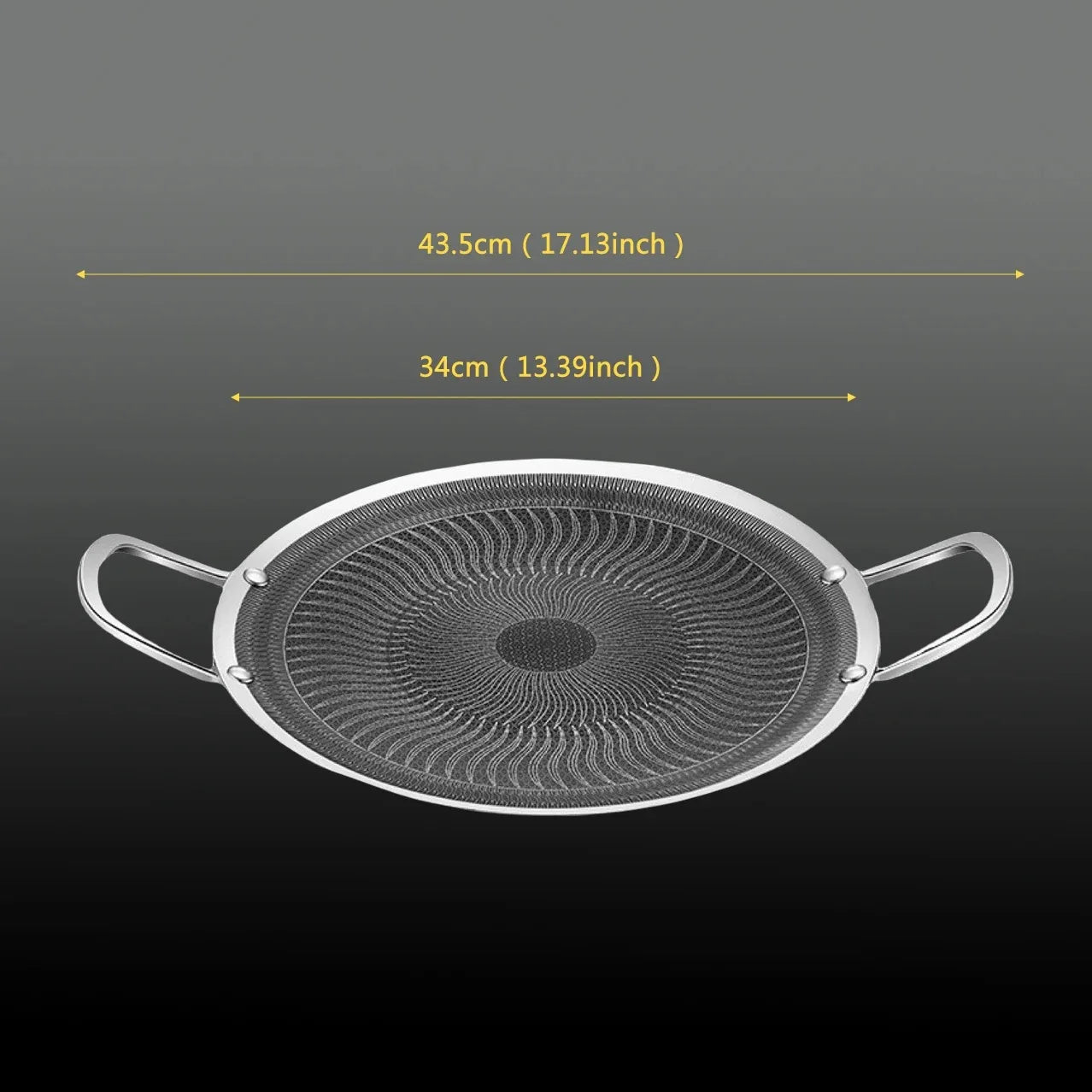 Stainless Steel BBQ Grill Pan 34CM