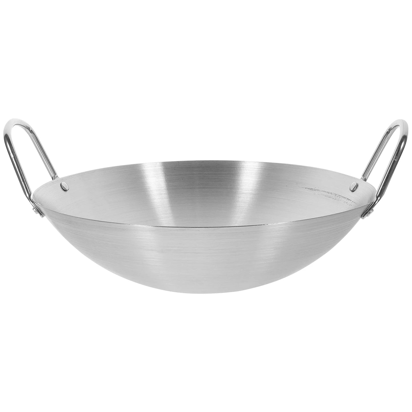 Stainless Steel Wok with Dual Handles – Uncoated Heavy-Duty Thick Durable Chef’s Cooking Wok Pan – Perfect for Stir-Frying, Deep-Frying, Steaming, Boiling, Searing, Smoking & More – Available in 26cm, 28cm