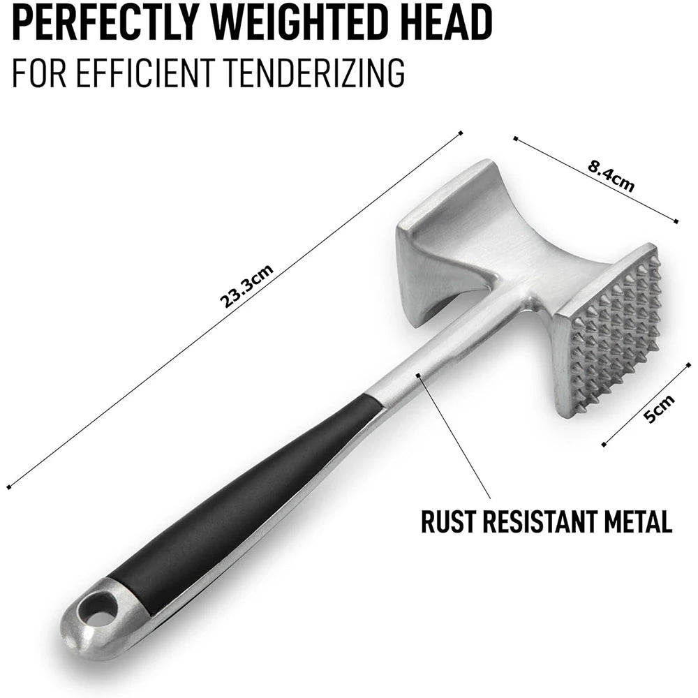 Zinc Alloy Meat Tenderizer Hammer with Non-Slip Grip Handle