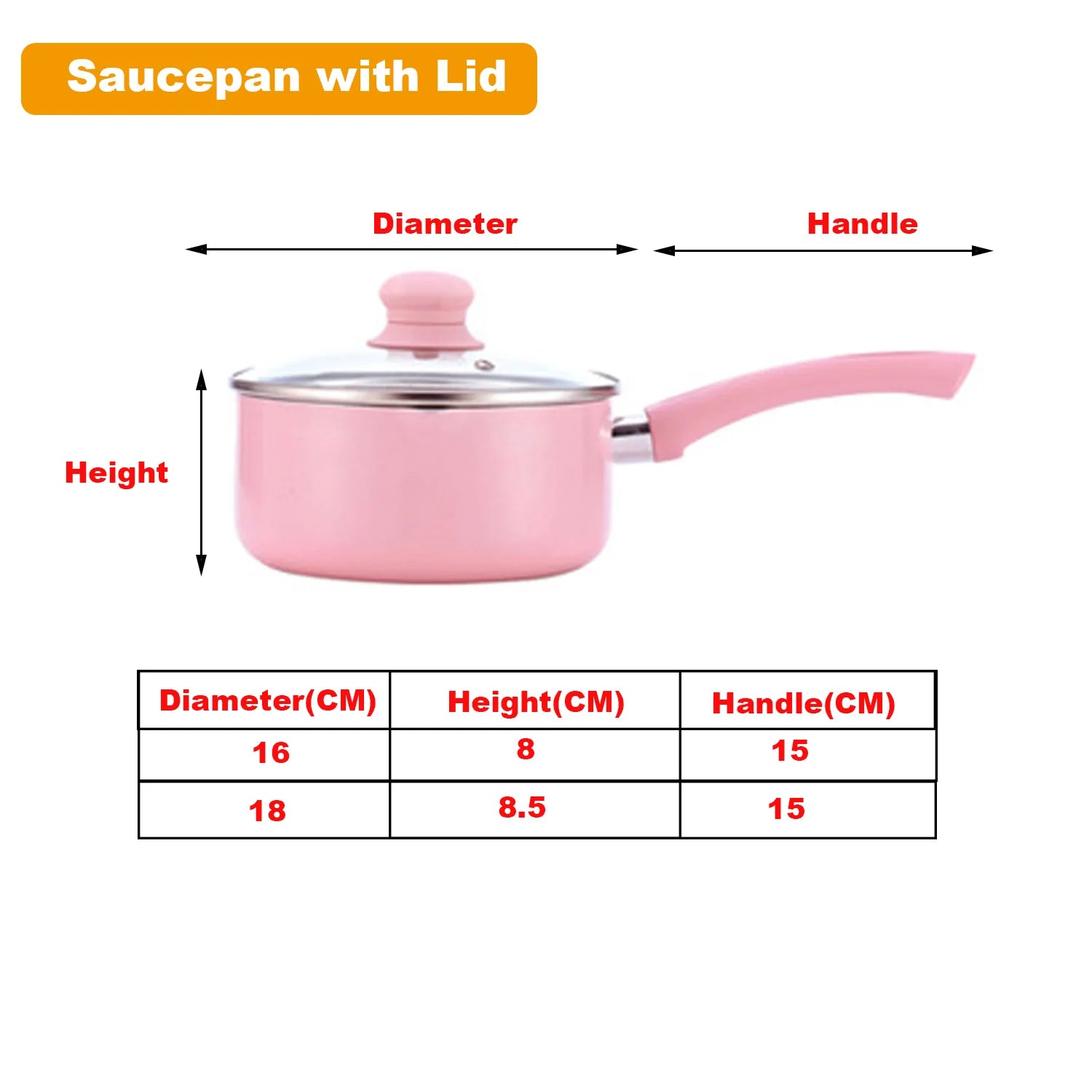 Non-Stick Aluminium Saucepan with Lid – Aluminium Alloy, Gas & Induction Compatible, Available in 1.4L & 2.2L – Great for Soups, Sauces, Milk and Everyday Cooking