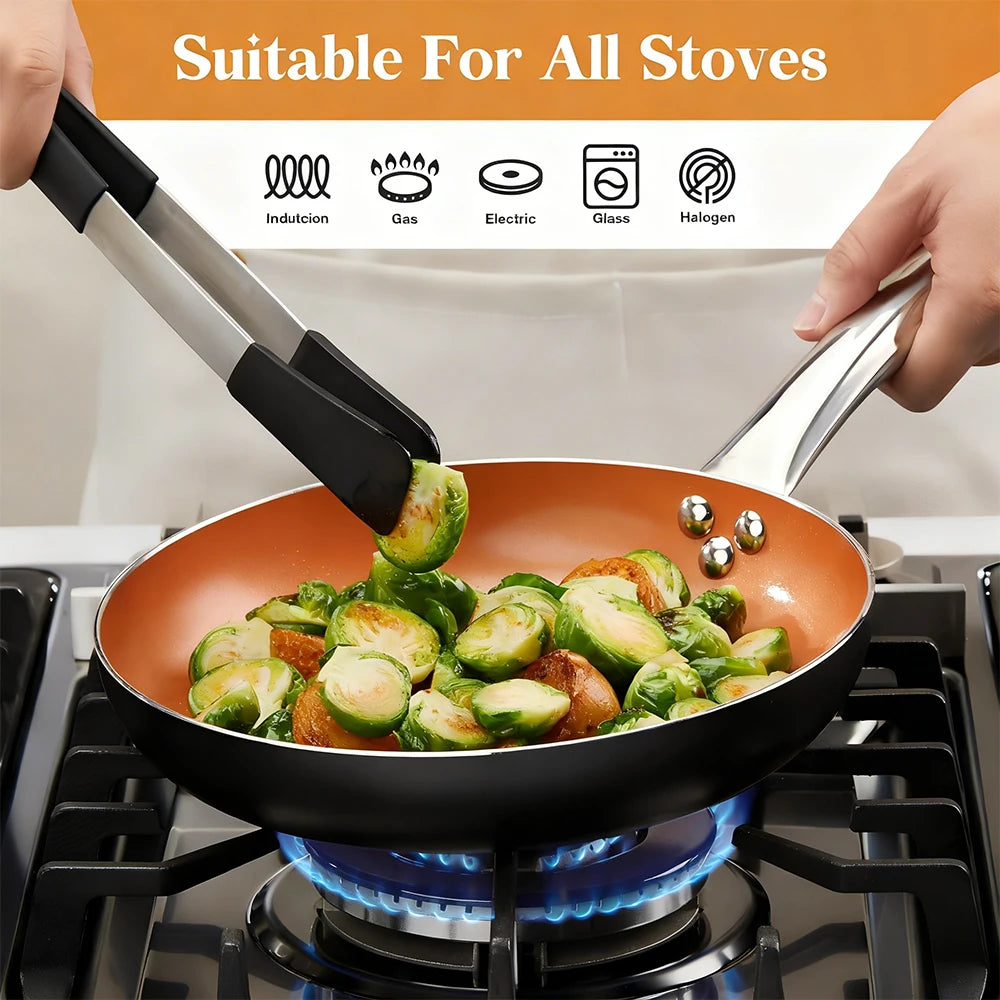 Non-Stick Frying Pan with Glass Lid 20cm