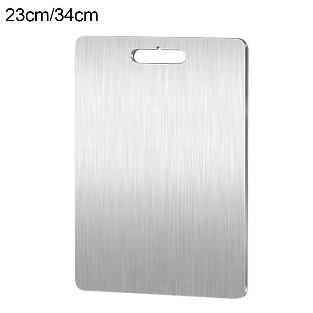 304 Stainless Steel Double-Sided Chopping Board – Thickened Hygienic Cutting Board for Meat, Fruit & Veg – Great for Easy-Clean Prep – Available in 4 Sizes