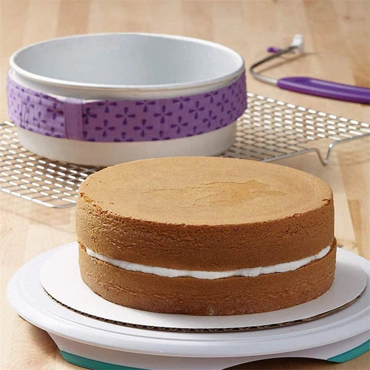 Bake Even Cake Pan Strips – Super Absorbent Thick Cotton Baking Strips – Best for Flat, Evenly Baked Cakes