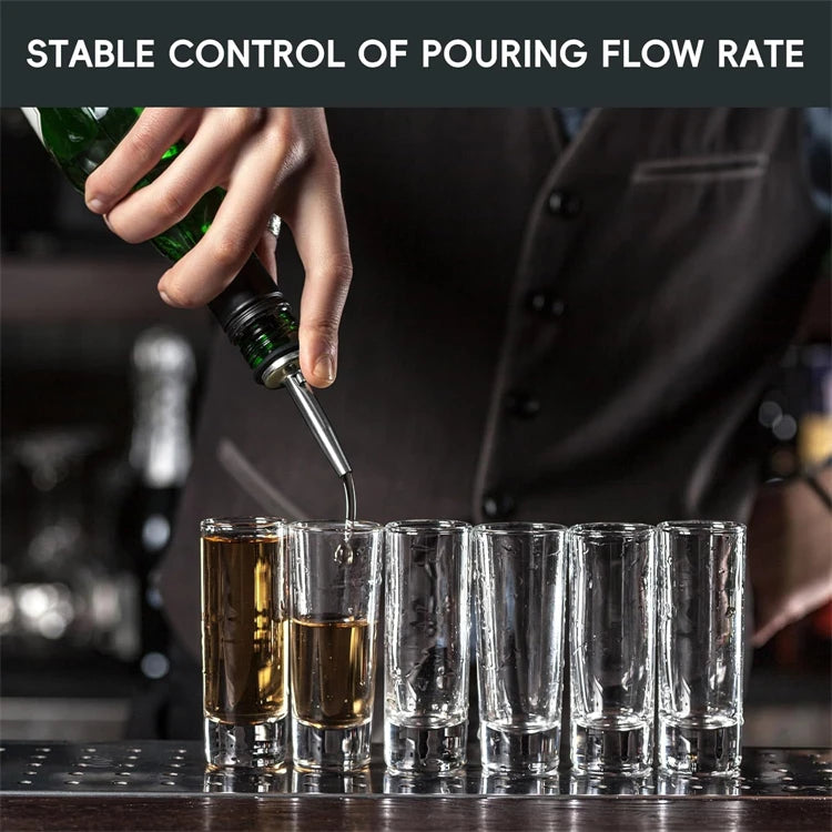 Stainless Steel Oil Pourer Spouts with Dust Caps – Bottle Pour Spouts for Olive Oil, Vinegar & Sauces – Perfect for Controlled Pouring – Available in 4 Pieces, 12 Pieces, 18 Pieces & 36 Pieces