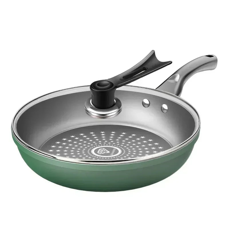Non-Stick Frying Pan with or without Lid – Low-Smoke Ceramic Coated Skillet for Gas & Induction – Perfect for Eggs, Stir-Fries & Everyday Cooking – Available in 24cm & 26cm