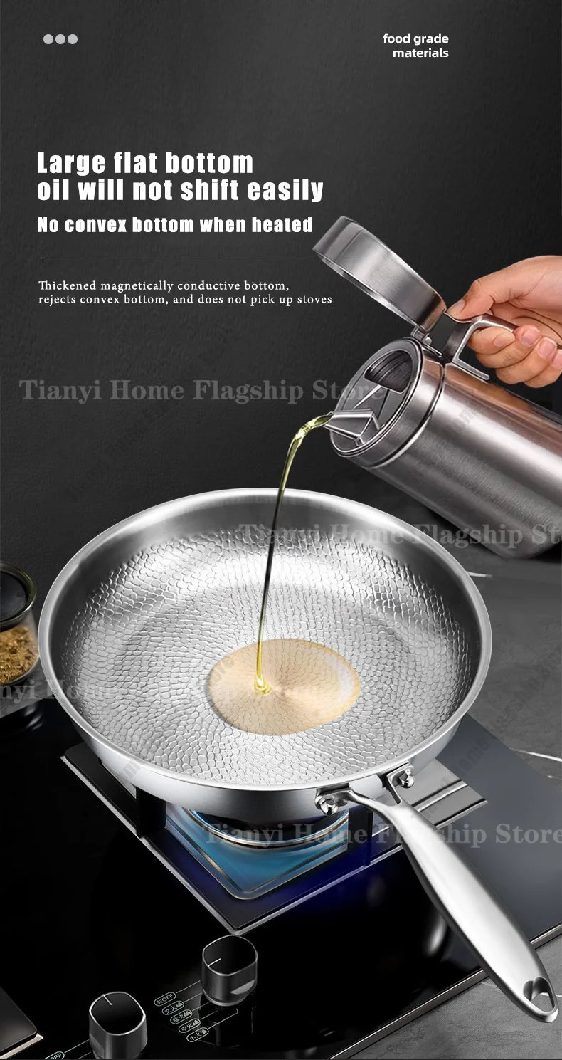 Titanium Stainless Steel Frying Pan