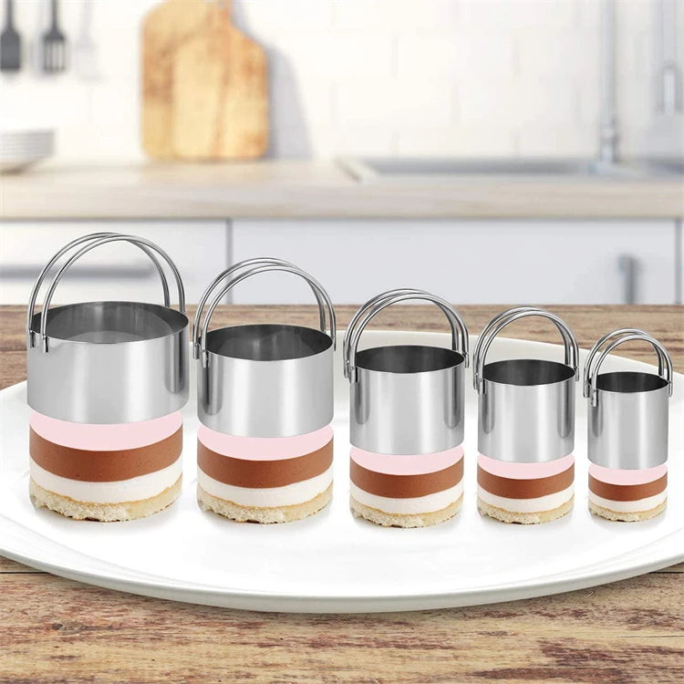 Stainless Steel Round Biscuit Cutter Set — 5 Piece