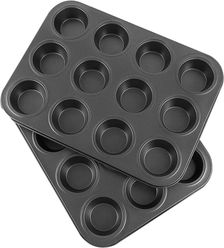 12-Cup Carbon Steel Muffin Tray