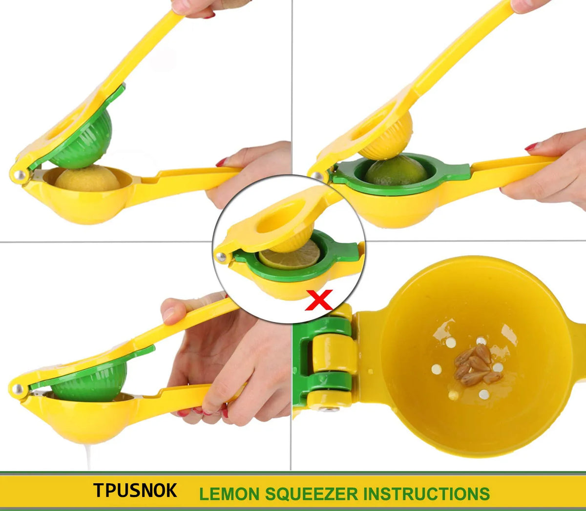 2-in-1 Aluminium Alloy Lemon Squeezer – Manual Citrus Press for Lemons, Limes & Oranges – Perfect for Fresh Juice & Dressings