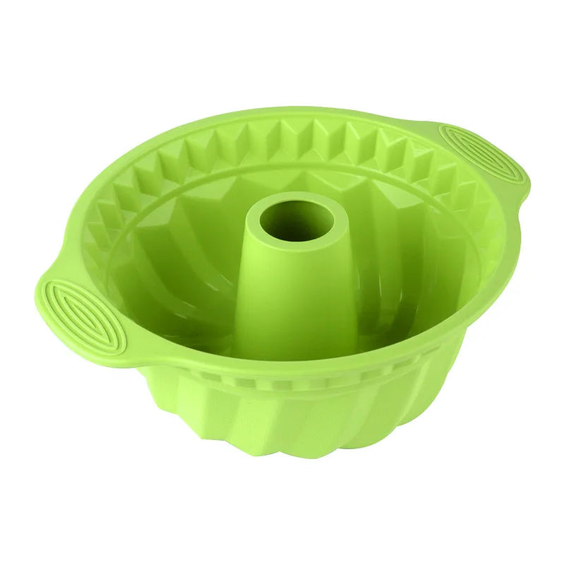 Silicone Fluted Bundt Cake Pan Green