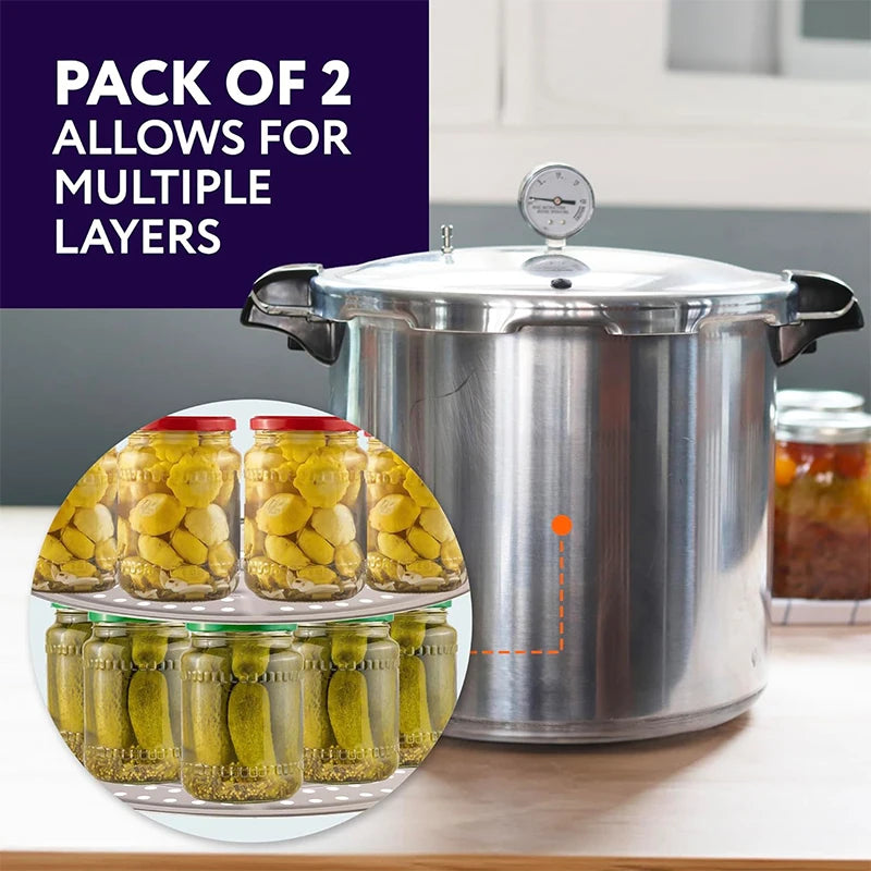 2 Piece Stainless Steel Pressure Canner Racks – Canning Racks for Pressure Cookers & Canners – Best for Canning Jars & Preserving