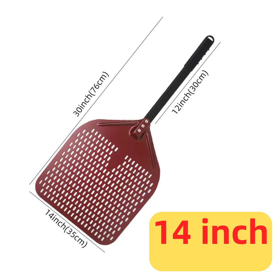 Aluminium Pizza Peel & Turning Paddle 14" Pizza Peel — Red