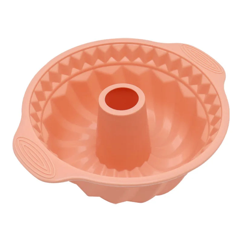 Silicone Fluted Bundt Cake Pan Light Orange