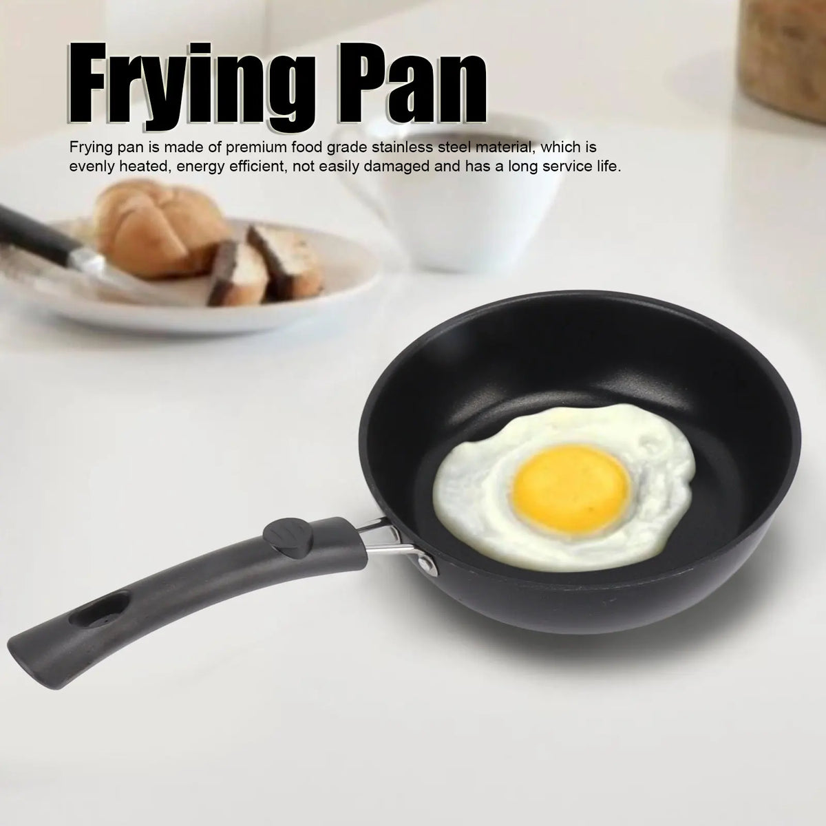 Thickened Stainless Steel Mini Frying Pan – Non-Stick Egg Pan & Small Saucepan for Induction & Gas – Best for Fried Eggs & Omelettes – Available in 12cm to 20cm
