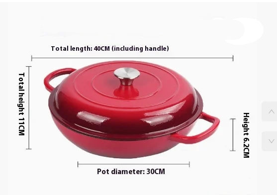 4.5L Cast Iron Dutch Oven Braiser Casserole Pan with Lid & Dual Handles – Designed for Searing, Braising, Roasting, Baking, Stews, Curries, Soups, One-Pot Meals and Everyday Cooking – Compatible with Induction & Gas Stoves