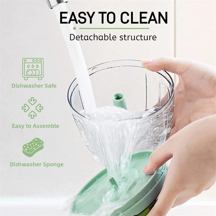 Manual Pull String Vegetable Chopper – Portable Hand Food Processor & Garlic Mincer – Perfect for Chopping Onions, Garlic & Herbs