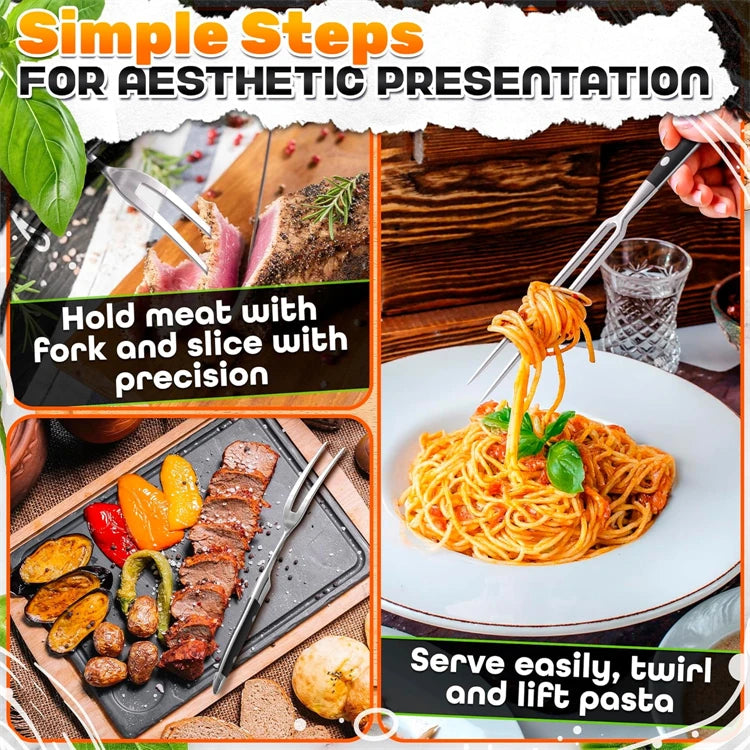 Stainless Steel Carving Fork Set
