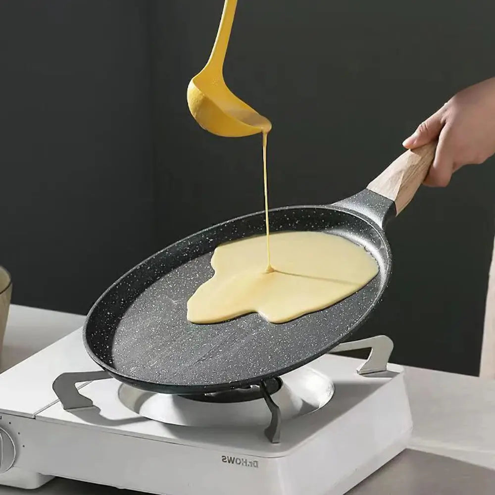 Non-Stick Flat-Bottomed Crêpe & Pancake Pan – Ideal for Flatbreads, Crepes, Pancakes, Tortillas, Eggs, Omelettes, Parathas, Roti, French Toast, Wraps, Tawa-Fried Fish, Quesadillas & Dosa – Available in 20cm, 24cm & 28cm 28cm