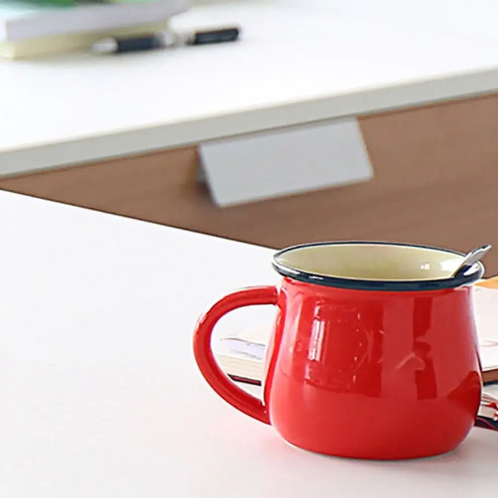 Nordic Ceramic Coffee & Tea Mug – Solid Colour Vintage Milk Cup, Available in 8 Colours & 2 Sizes (300ml / 400ml)