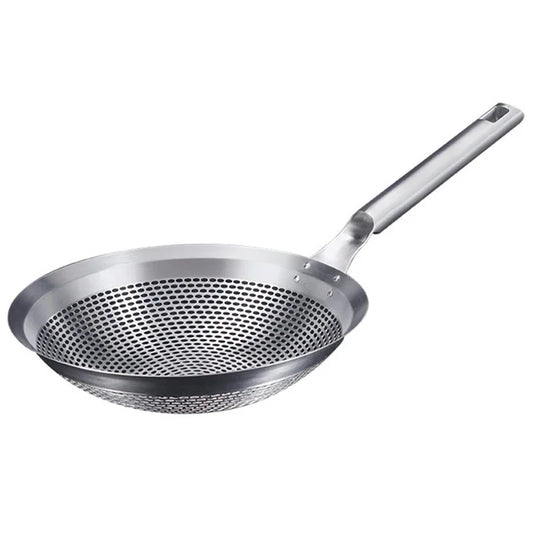 Stainless Steel Round Skimmer & Mesh Strainer – Colander Sieve for Draining, Frying, and Filtering, Available in Multiple Sizes: 22cm, 24cm, 26cm, 28cm