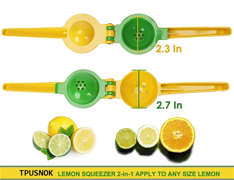 2-in-1 Aluminium Alloy Lemon Squeezer – Manual Citrus Press for Lemons, Limes & Oranges – Perfect for Fresh Juice & Dressings