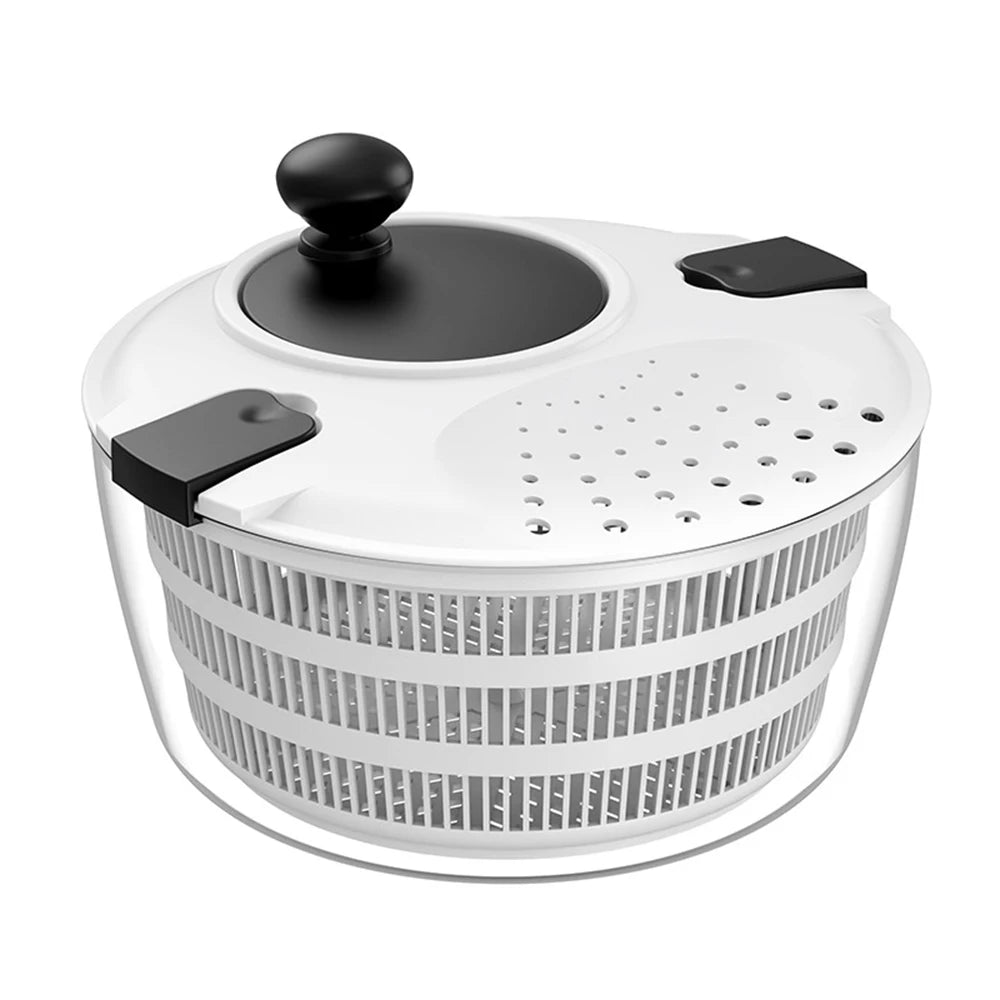 4.2L Quick Dry Salad Spinner – Lettuce Washer & Drainer with Multiple Water Outlets – Best for Washing & Drying Salad Leaves – Available in Black & Green Colours