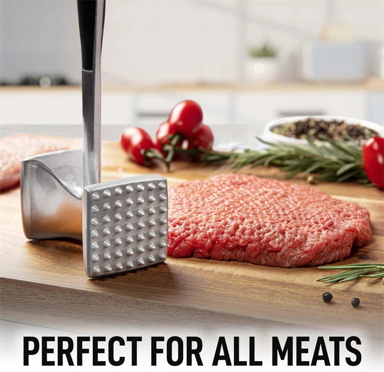 Zinc Alloy Meat Tenderizer Hammer with Non-Slip Grip Handle