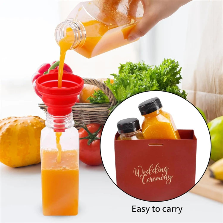 500ml Reusable PET Juice Bottles with Caps – BPA-Free Clear Drinks Containers – Perfect for Juicing, Smoothies, Milk & Cold Drinks – Available in Green, Blue & Black Colours