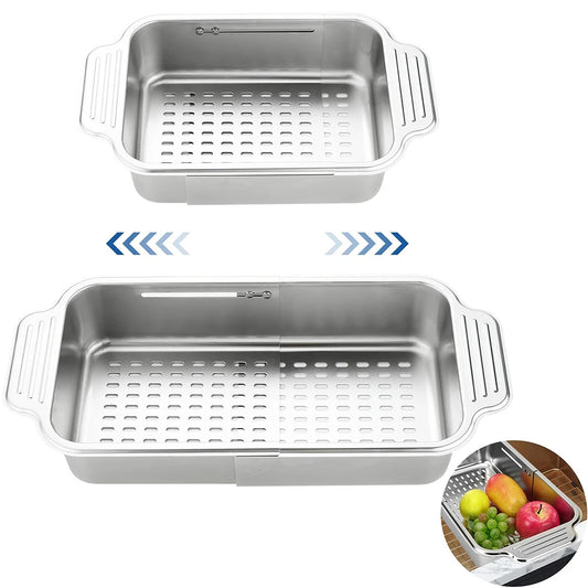 Expandable Sink Colander & Dish Drying Rack