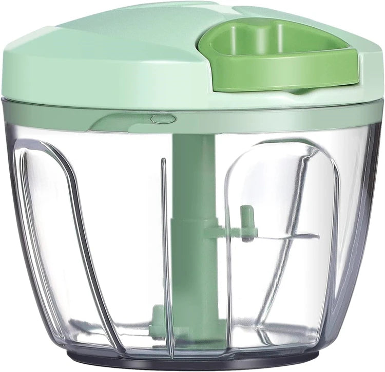 Manual Pull String Vegetable Chopper – Portable Hand Food Processor & Garlic Mincer – Perfect for Chopping Onions, Garlic & Herbs