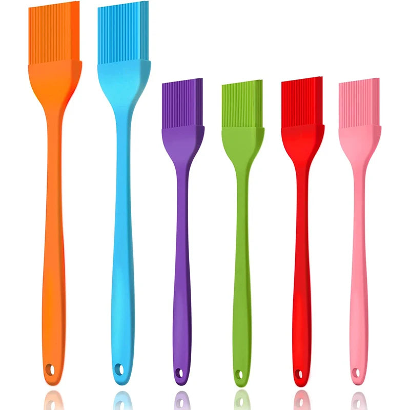 Heat Resistant Silicone Basting Brush – Pastry & Oil Brush for BBQ, Cooking & Baking – Best for Glazing, Marinating & Grilling – Available in Red, Yellow, Green, Pink, Blue & Black Colours