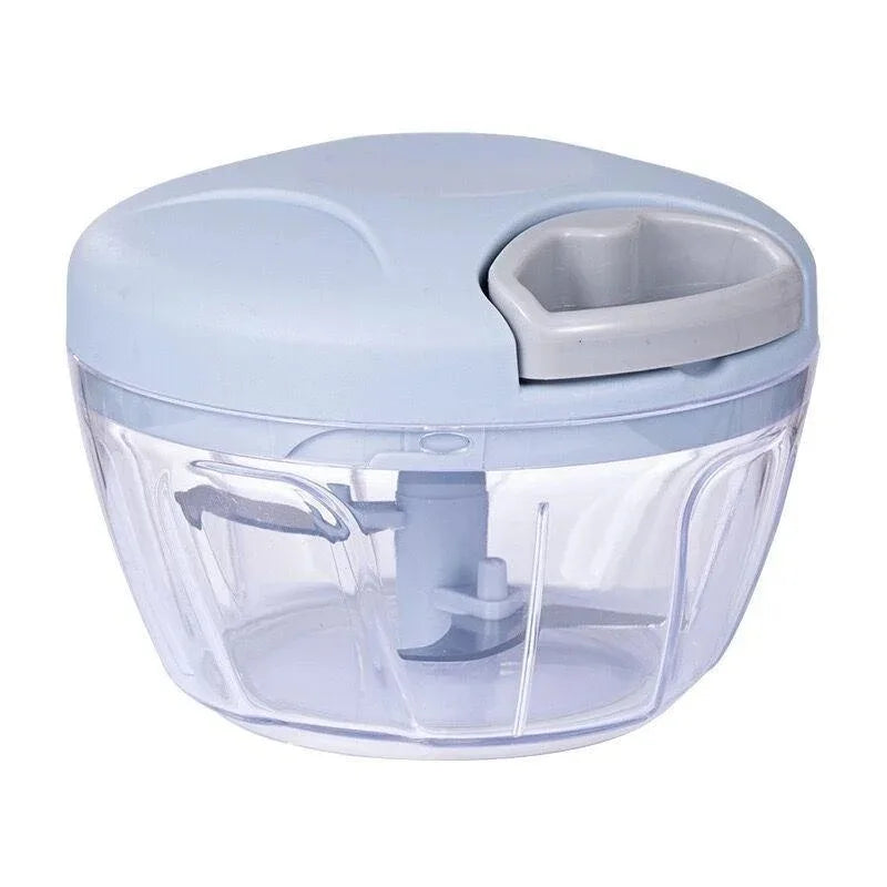 Rotating Garlic Chopper & Mini Mincer – Manual Pull Cord Food Processor for Onions, Herbs & Meat – Perfect for Fast Prep – Available in 500ml & 900ml