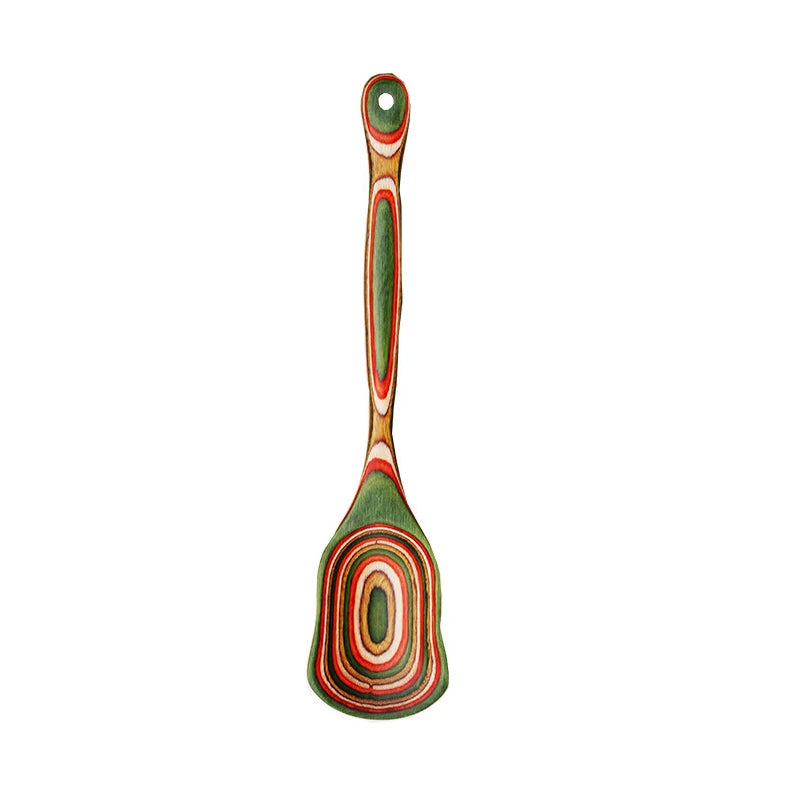 Pakkawood Wooden Cooking Spoons & Serving Utensils – Nonstick-Safe Salad Servers & Kitchen Utensil Set – Best for Cooking & Serving