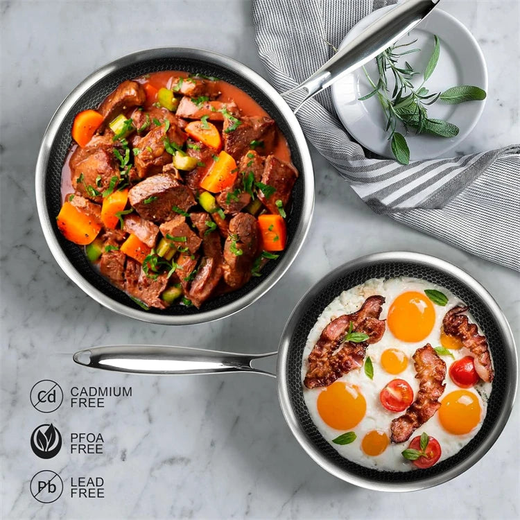 304 Stainless Steel Non-Stick Frying Pan