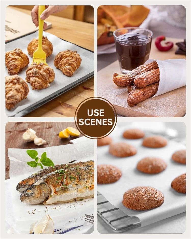 200 Piece Non-Stick Parchment Paper Sheets – Precut Baking Paper for Ovens & Air Fryers – Ideal for Baking, Steaming & Lining Cookie Pans – Available in 15x20cm, 20x25cm, 20x30cm, 23x33cm, 25x35cm & 30x40cm