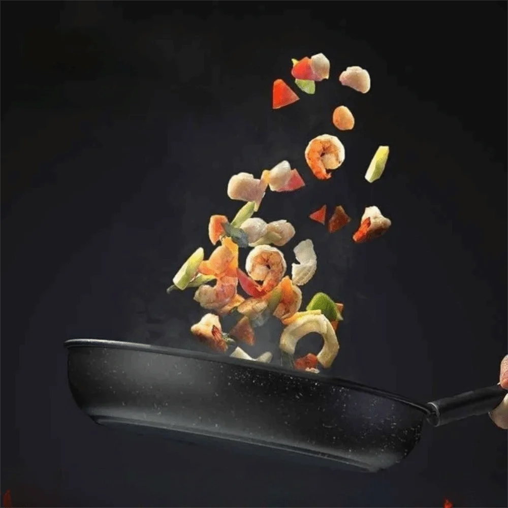 Stone Non-Stick Frying Pan – Thickened Stone-Coated Skillet for Gas & Induction – Great for Eggs & Steaks – Available in 18cm, 19cm, 21cm, 23cm & 25cm